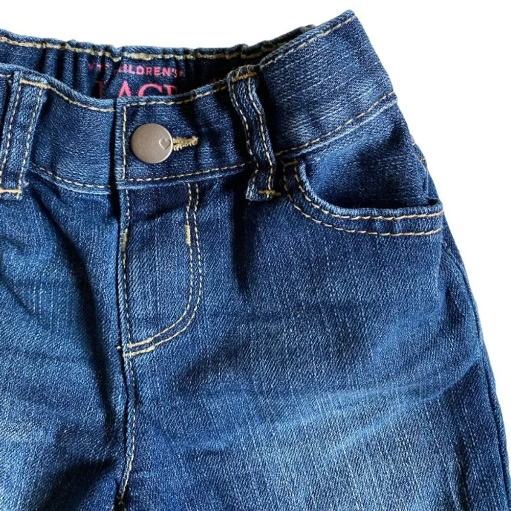 The Children's Place Toddler Girls Denim Shortie Shorts Size 12-18 M Mid Wash